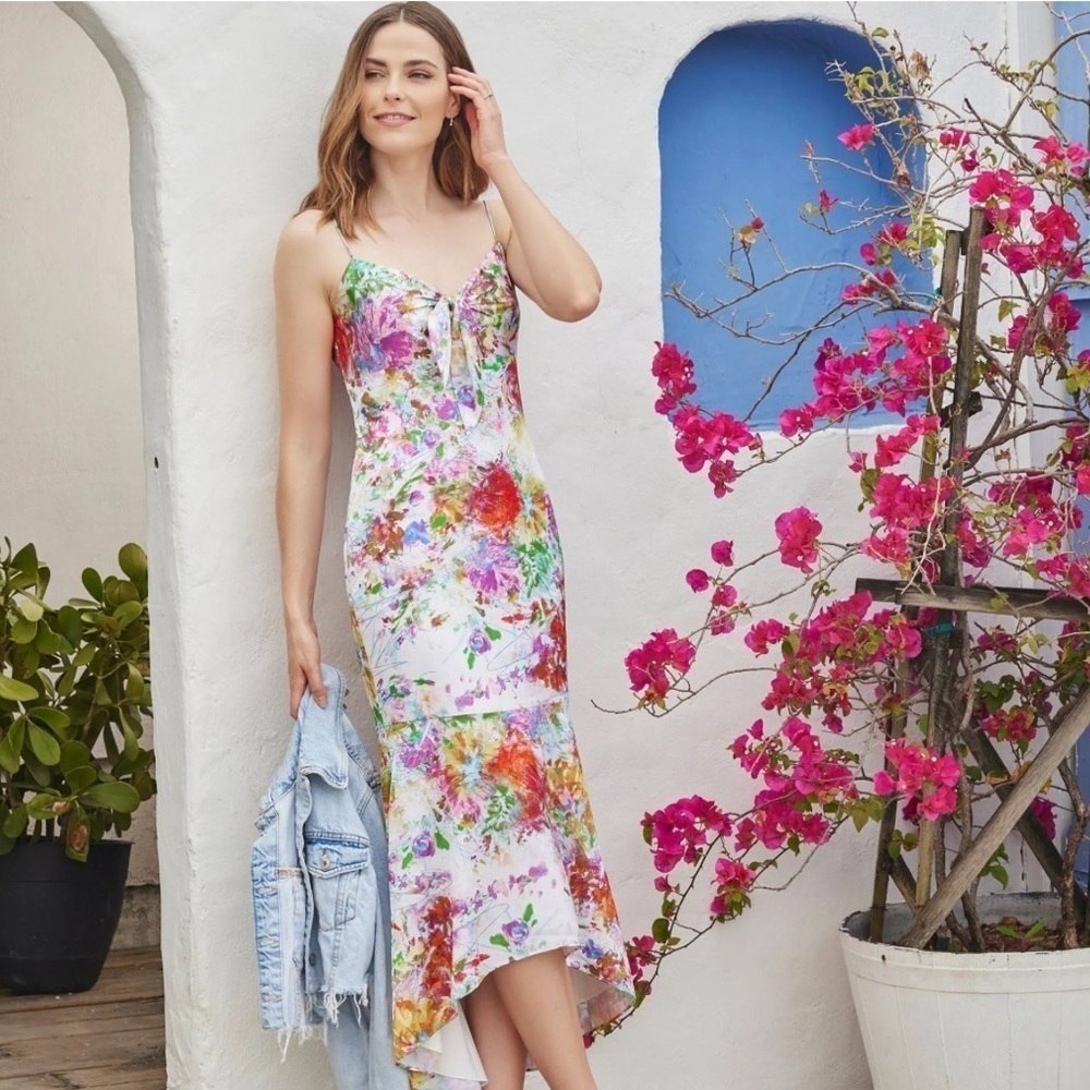 Aidan By Aidan Mattox Printed Calf High Low Patte… - image 2